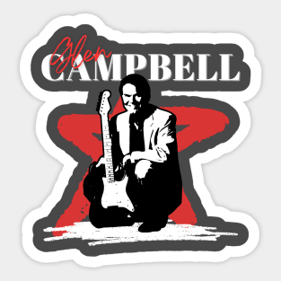 Glen campbell retro style Sticker